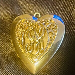 Intricate Gold Heart Locket Necklace